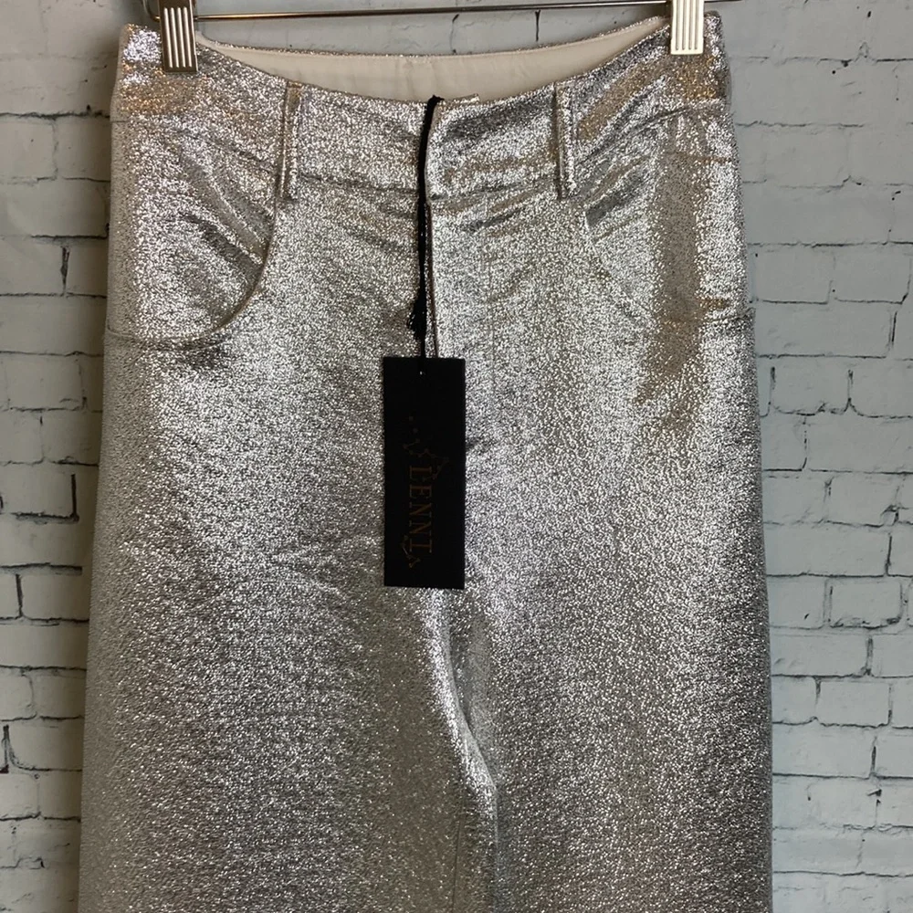Free People NWT Lenni Calcite Suit US 2 XS Silver Maximalist Metallic Party Sexy - Picture 11 of 16